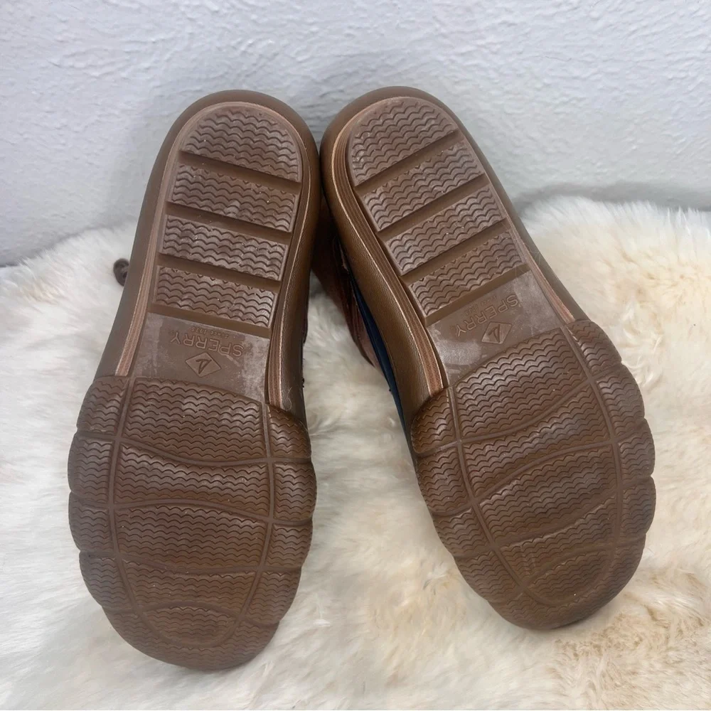 Sperry Duck blue rubber brown leather ankle boot - Picture 8 of 12